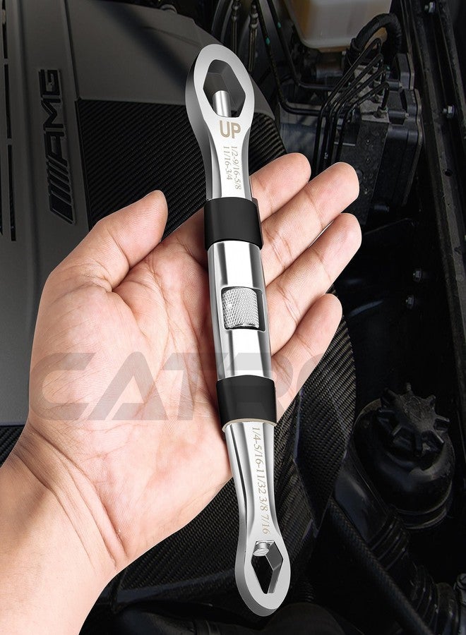 Catron 23 In 1 Dual Head Metric Imperial Universal Wrench Wrench Set Ratchet Adjustable Wrench 7-19 MM Spanner Flexible Multifunctional Hand Tool for Car Repair (Single) - Image 5
